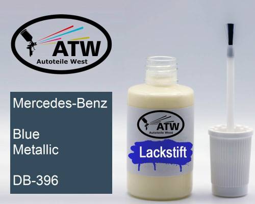 Mercedes-Benz, Blue Metallic, DB-396: 20ml Lackstift, von ATW Autoteile West.